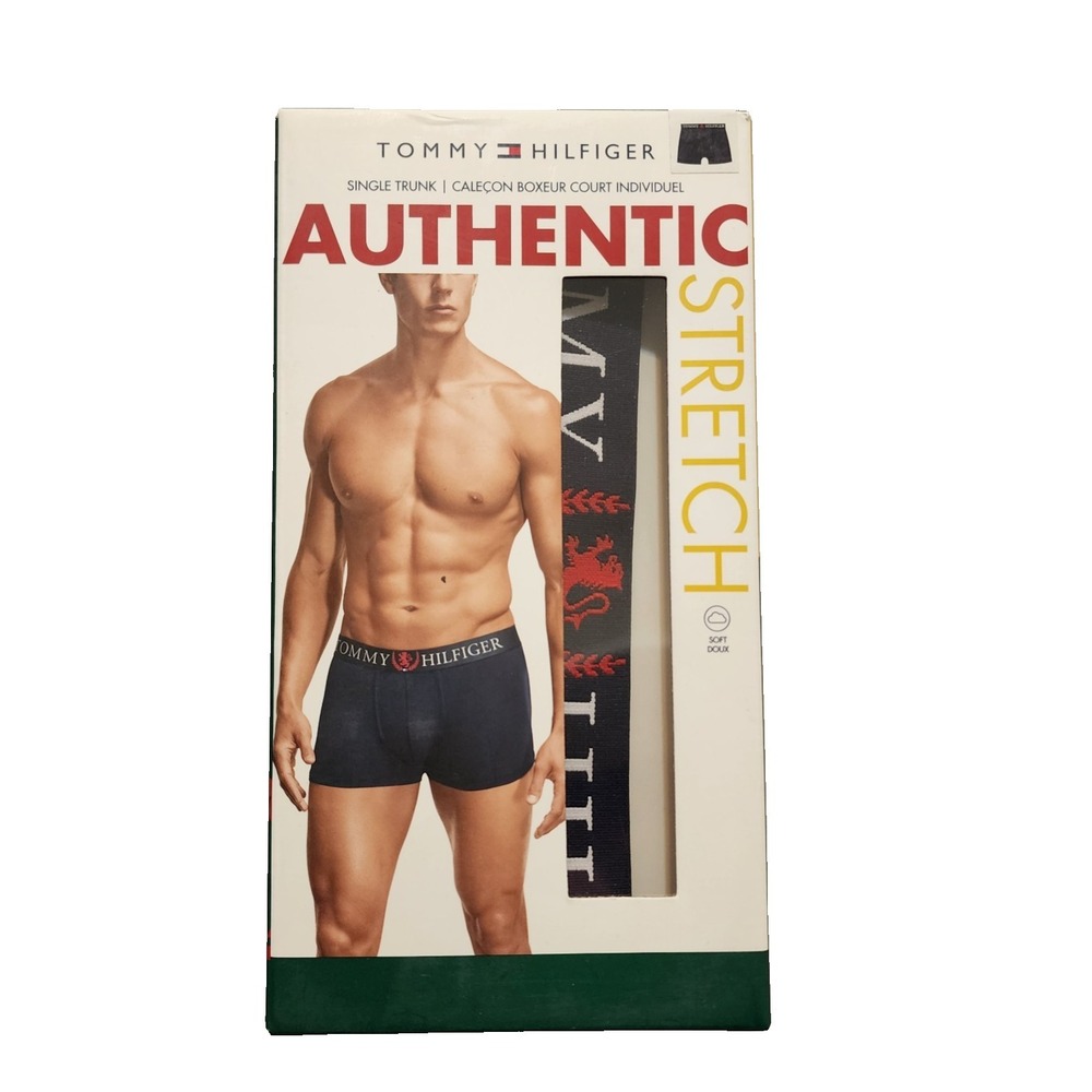 Tommy Hilfiger Men's Single Trunk Authentic Stretch Red Size XL‎
